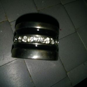 Worn Once Sterling Silver Black Ring